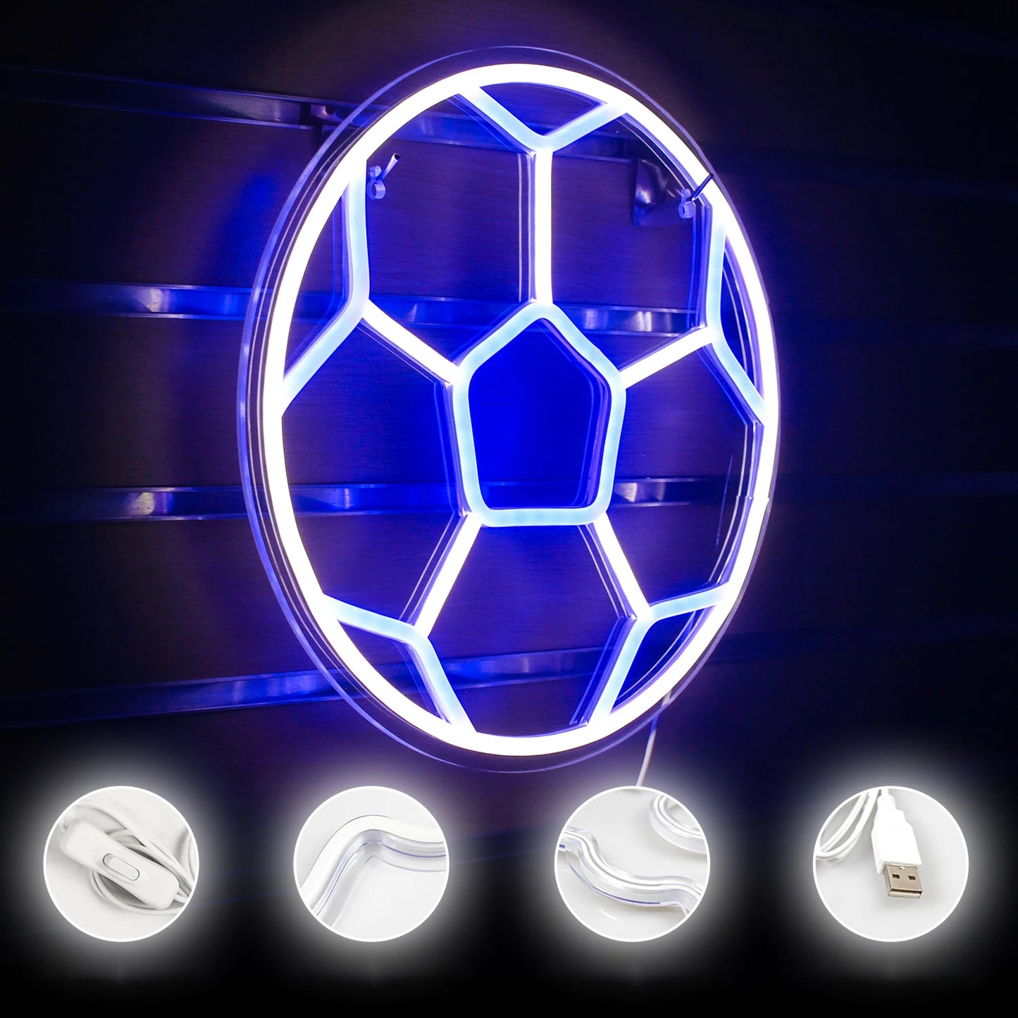 Voetbal 5V USB LED Neon Sign - Budgetvriendelijk
