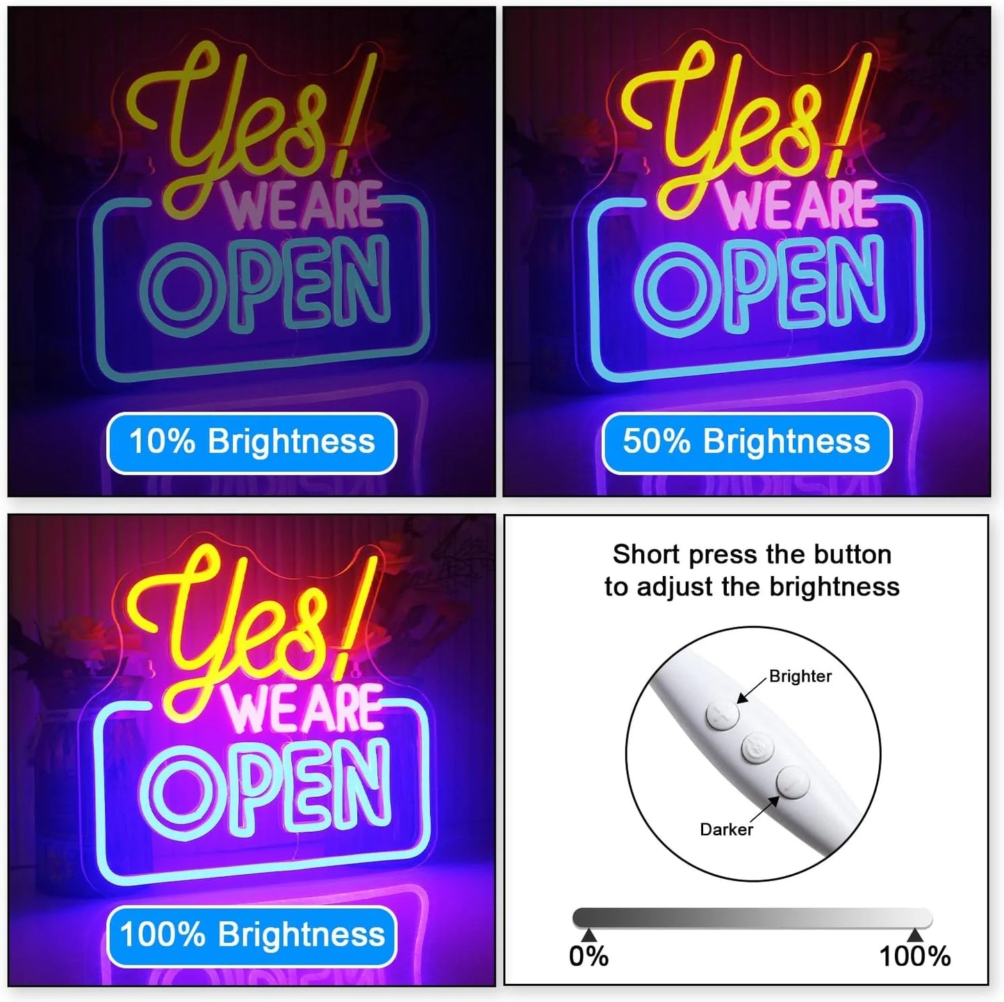 Open 5V USB LED Neon Sign - Budgetvriendelijk