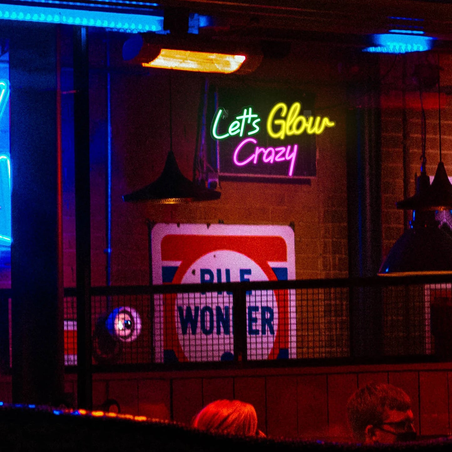 Let's Glow Crazy 5V USB LED Neon Sign - Budgetvriendelijk
