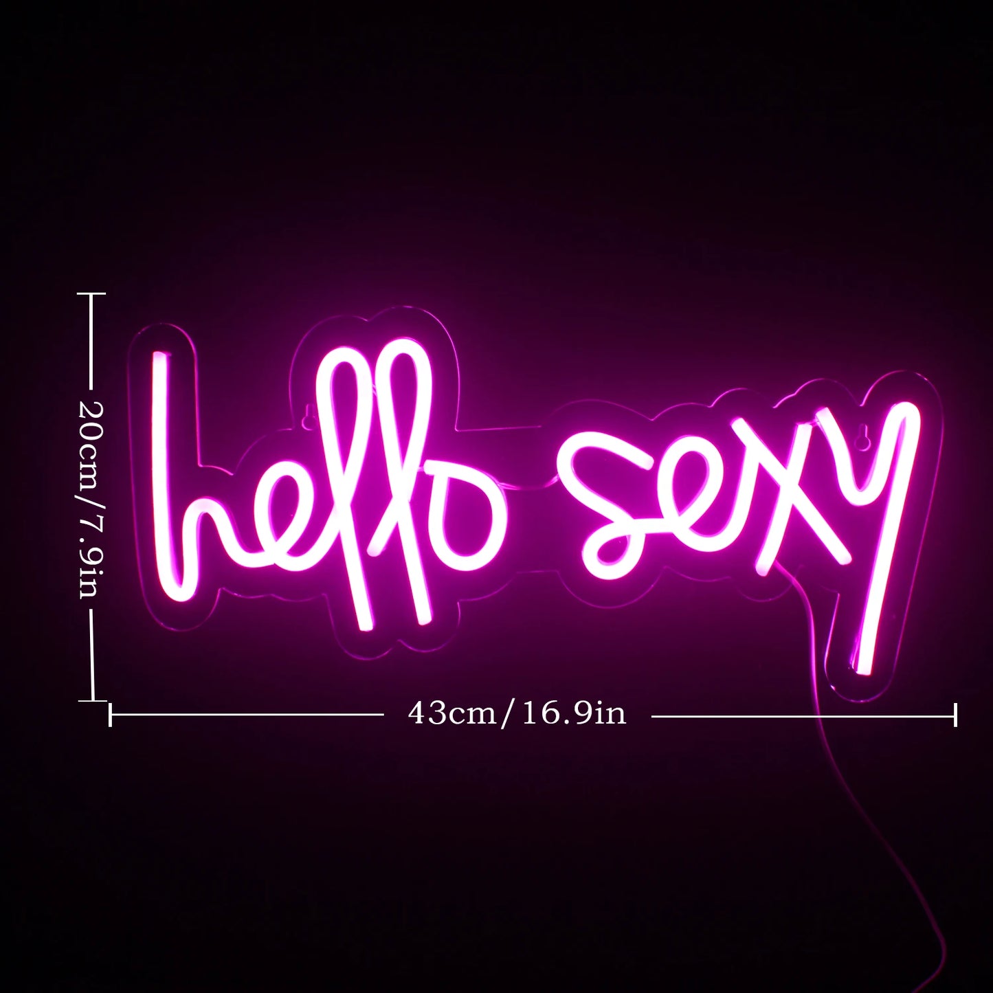 Hallo Sexy 5V USB LED Neon Sign - Budgetvriendelijk
