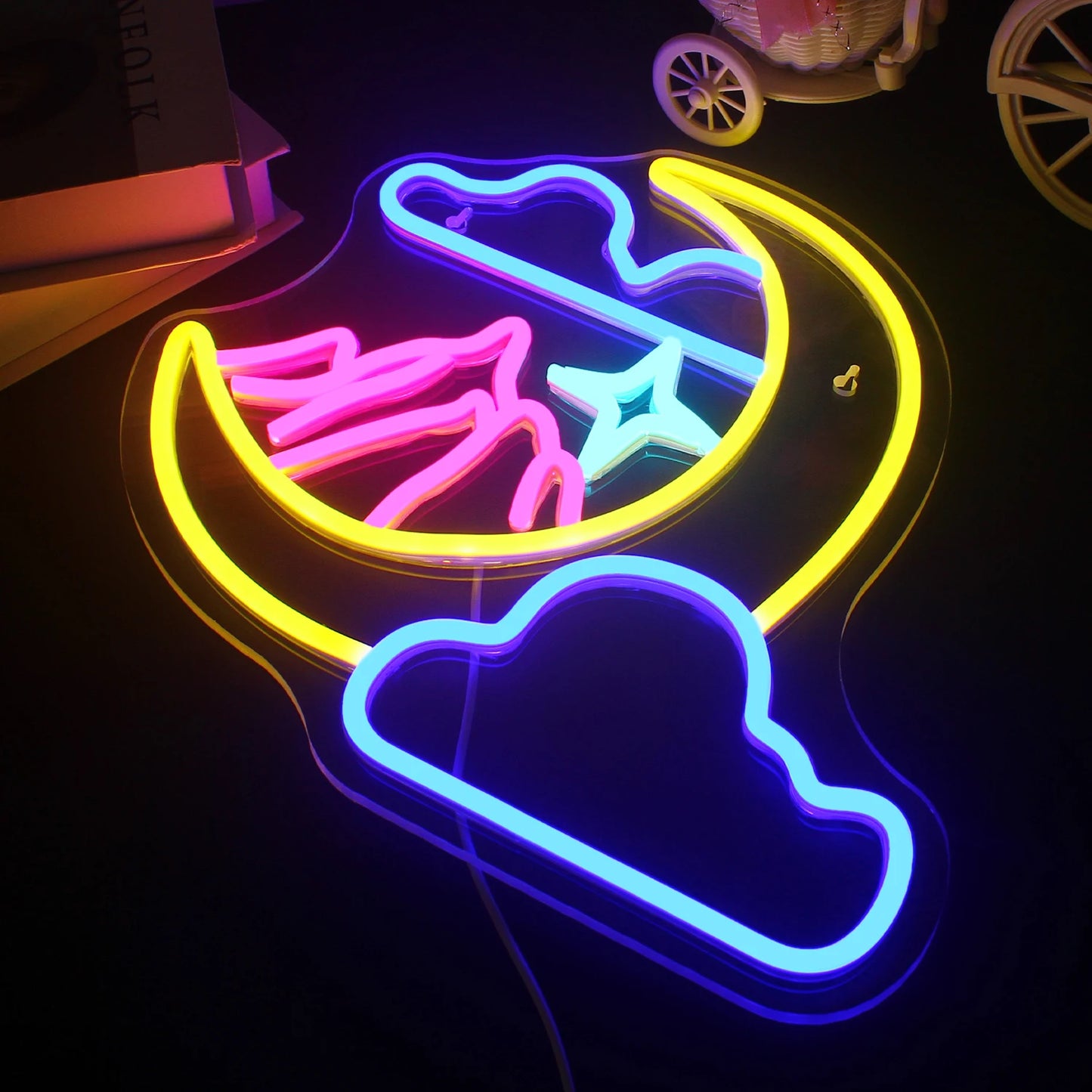Maanwolk 5V Mini USB LED Neon Sign - Budgetvriendelijk