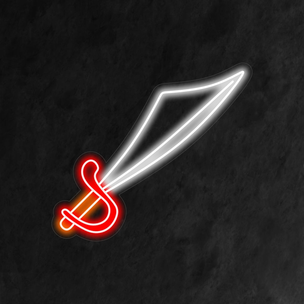 "Sword Neon Sign" straalt dapperheid en avontuur uit met zijn betoverende silhouet en voegt een gedurfde en tijdloze toets toe aan uw interieur.