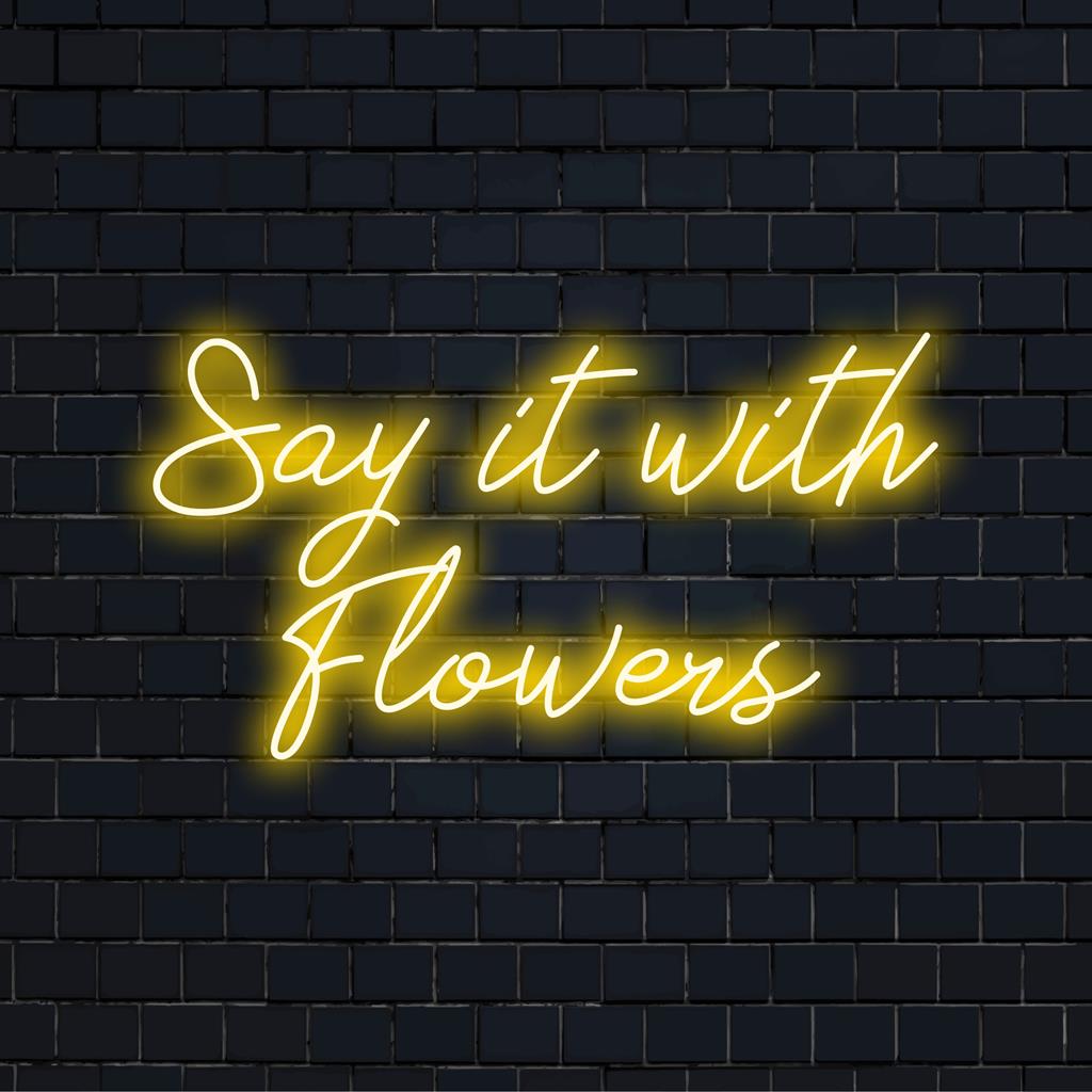 Op maat gemaakt LED-neonbord met een bloementhema, perfect als gepersonaliseerde neondecoratie, dat elke kamer opfleurt met levendig neonlicht.