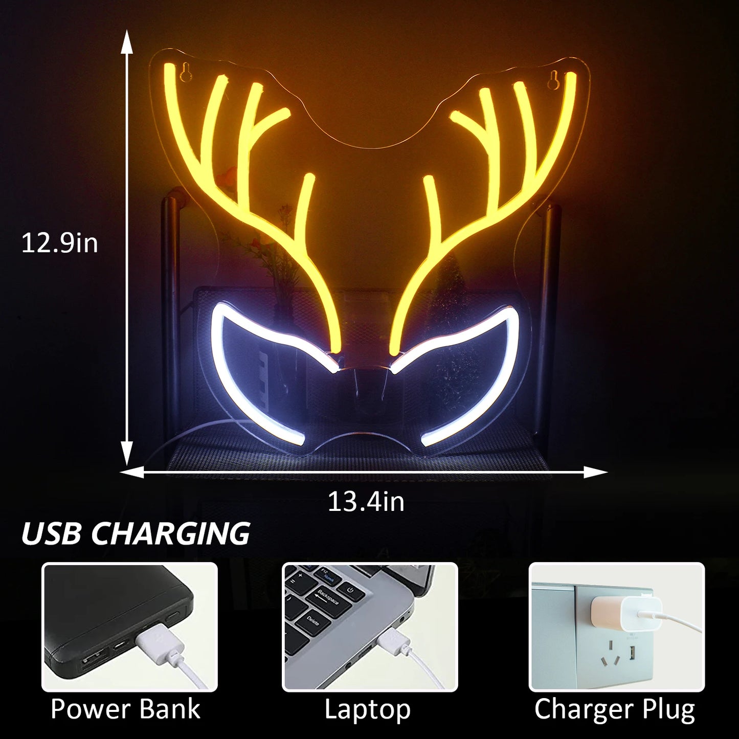 Vrolijk Kerstmis 5V Mini USB LED Neon Sign - Budgetvriendelijk