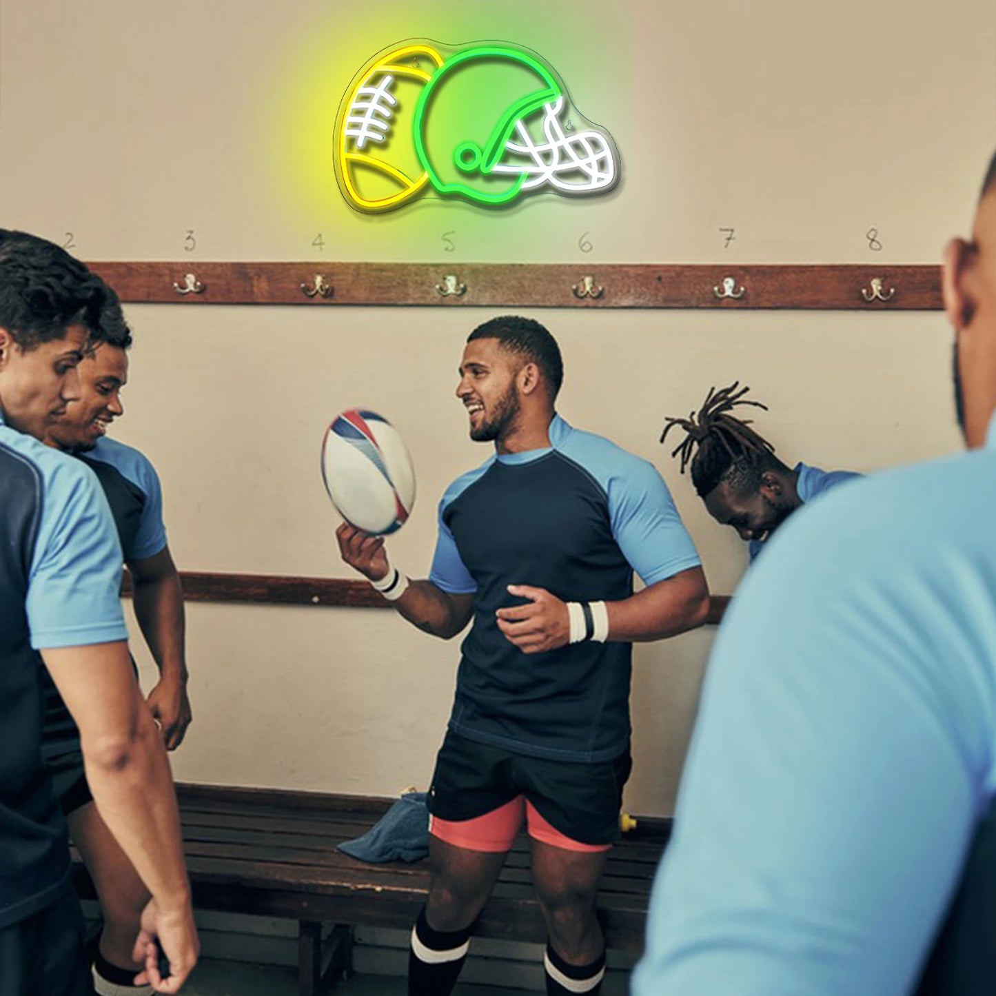 Rugbyhelm 5V USB LED Neonreclame - Budgetvriendelijk
