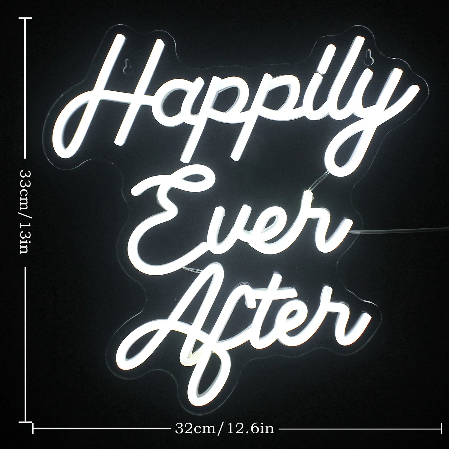 'Happily Ever After' 5V USB LED neonreclame - budgetvriendelijk