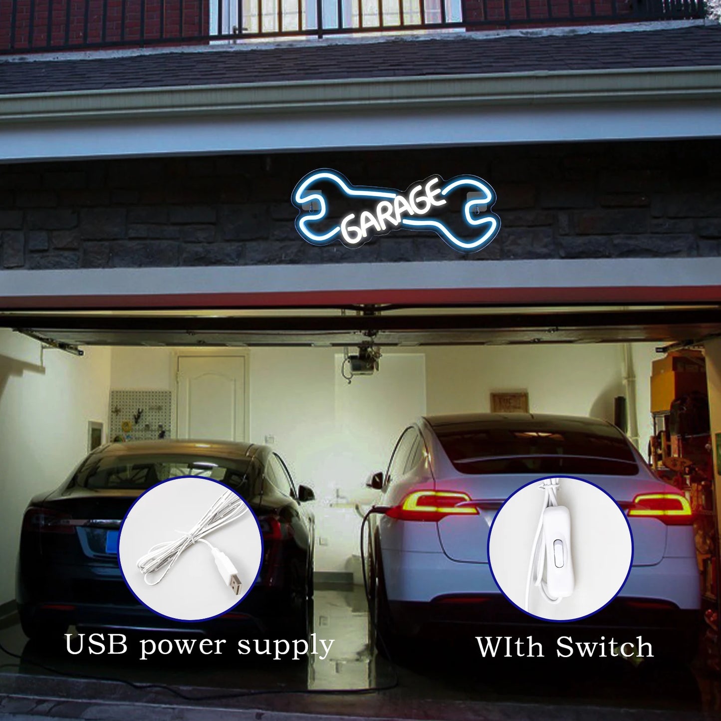 Garage 5V USB LED Neon Sign - Budgetvriendelijk