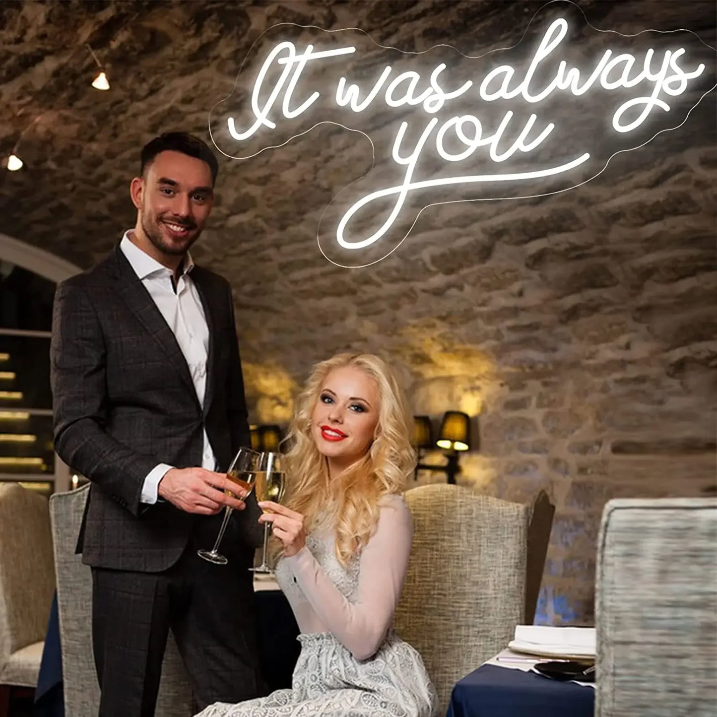 Het was altijd jij 5V USB LED neonreclame - budgetvriendelijk