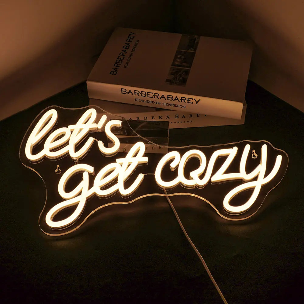 Let’s Get Cozy 5V USB LED Neon Sign - Budgetvriendelijk