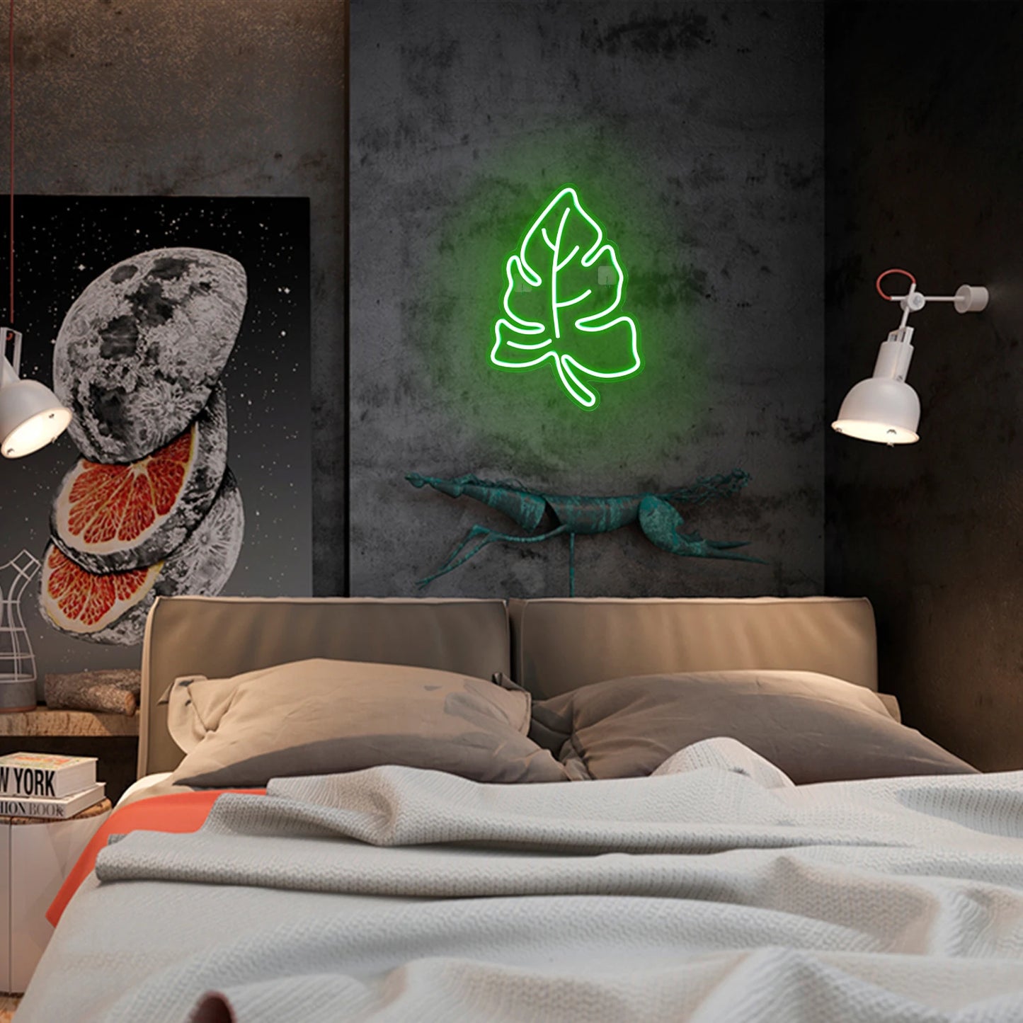 Green Leaf 5V USB LED Neon Sign - Budgetvriendelijk