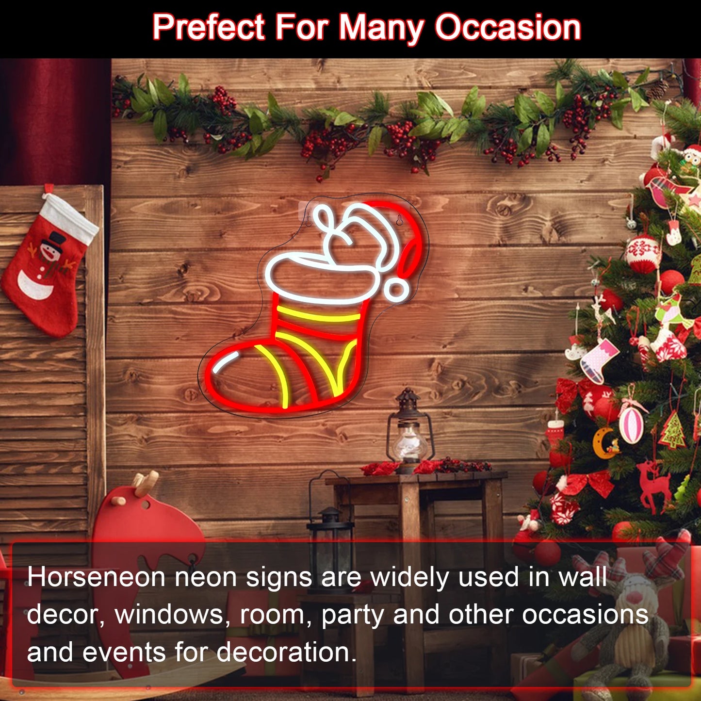 Kerstsokken 5V USB LED Neon Sign - Budgetvriendelijk