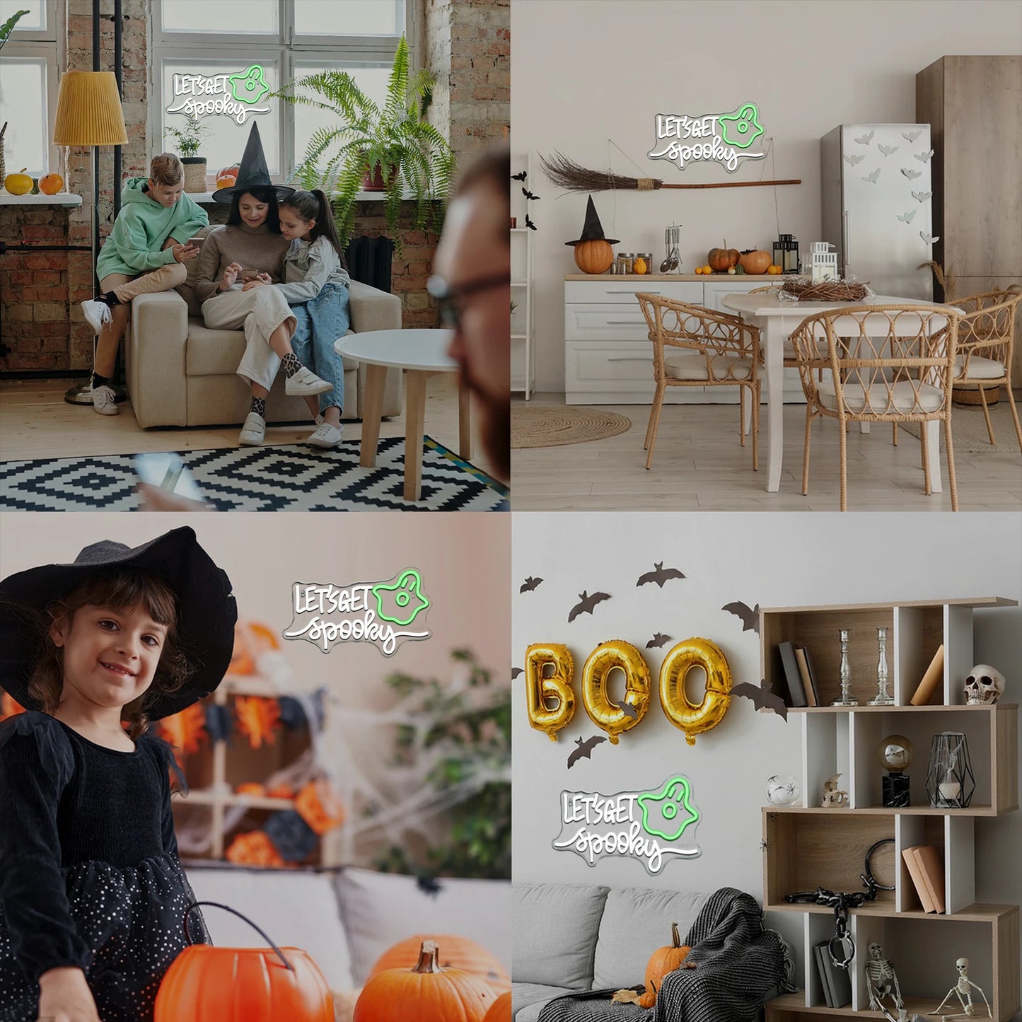 Let's Get Spooky Halloween 5V USB LED Neon Sign - Budgetvriendelijk