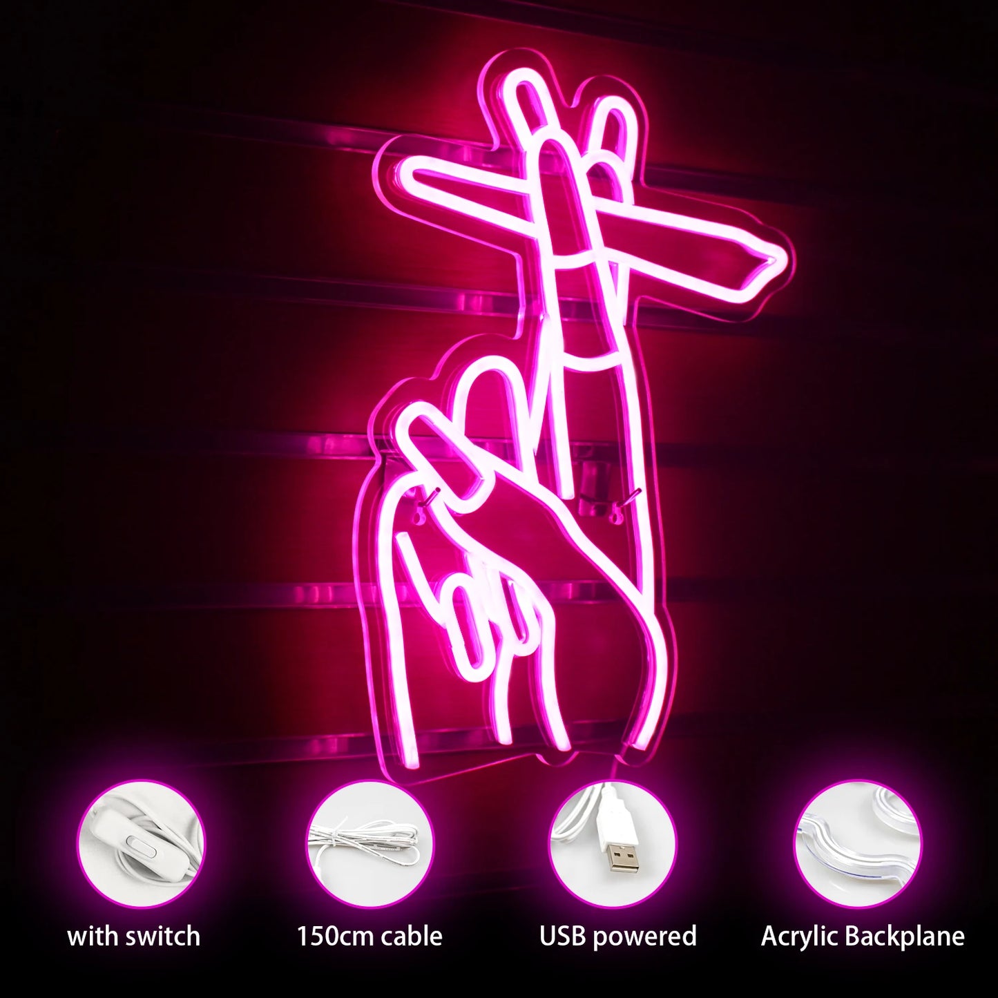 Gebaar 5V USB LED Neon Sign - Budgetvriendelijk