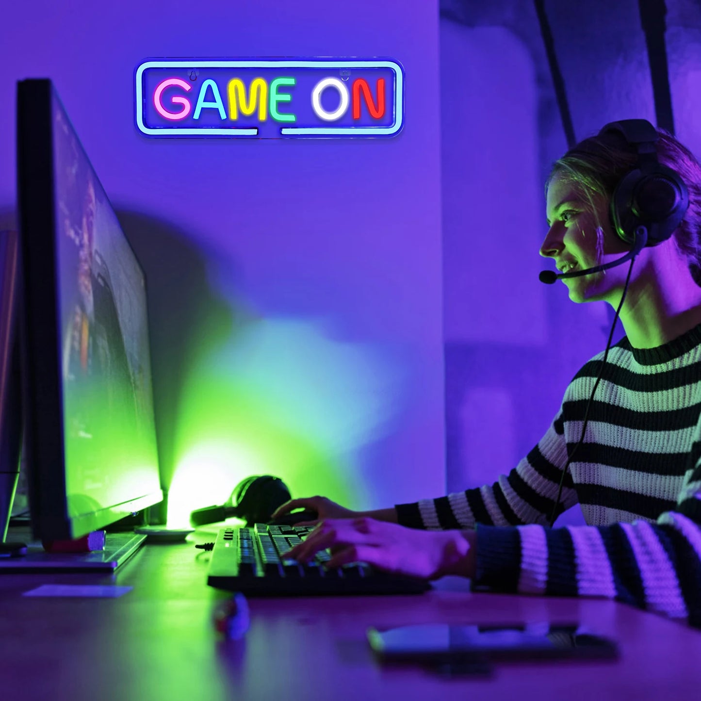 Game On 5V USB LED Neon Sign - Budgetvriendelijk