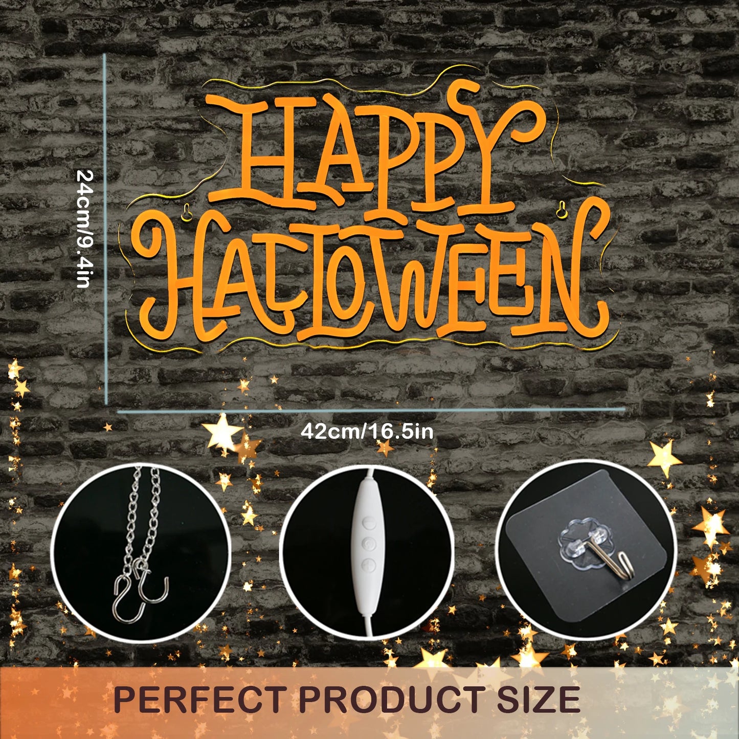 Happy Halloween 5V USB LED Neon Sign - Budgetvriendelijk
