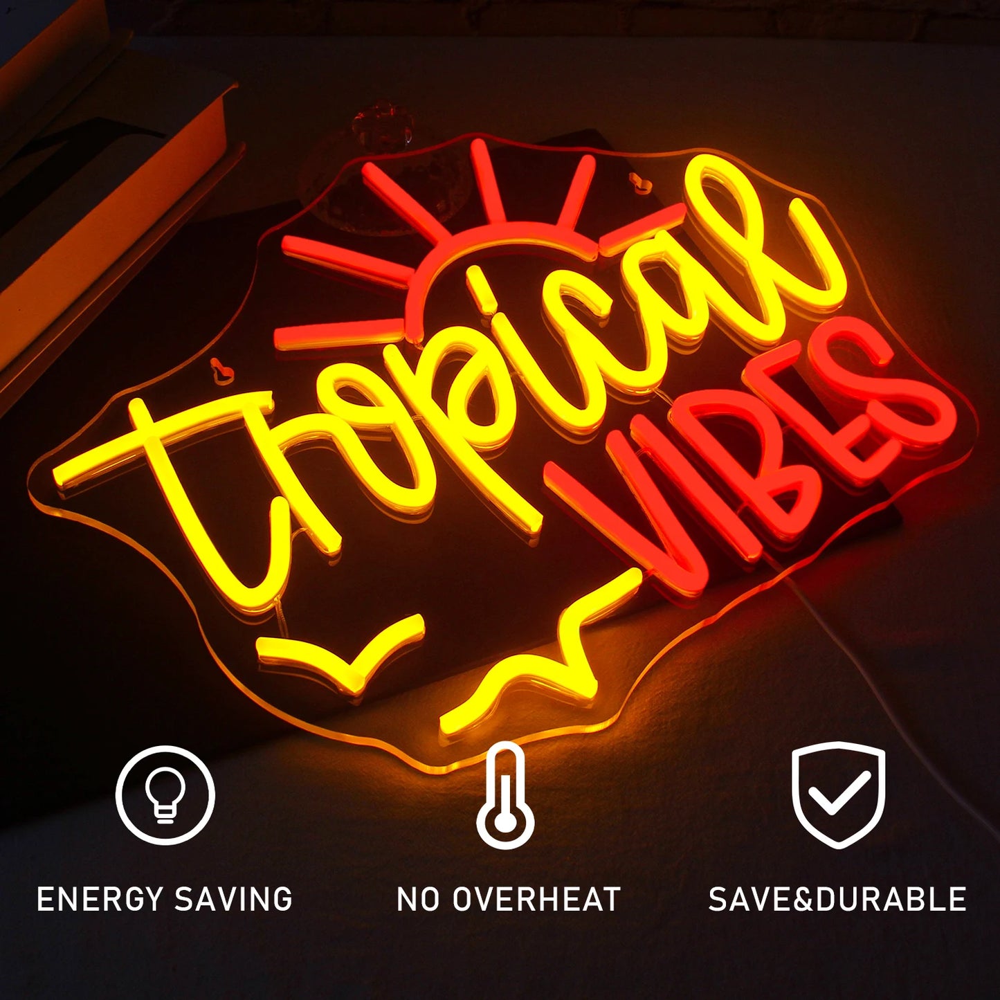 Tropical Vibes 5V USB LED Neon Sign - Budgetvriendelijk