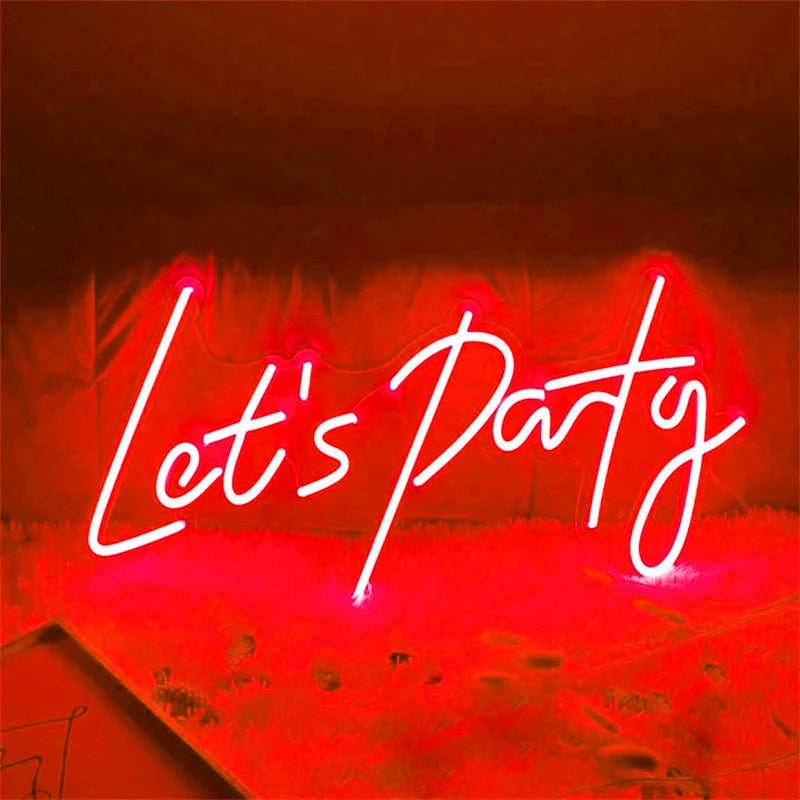 Let's Party 5V USB LED Neon Sign - Budgetvriendelijk
