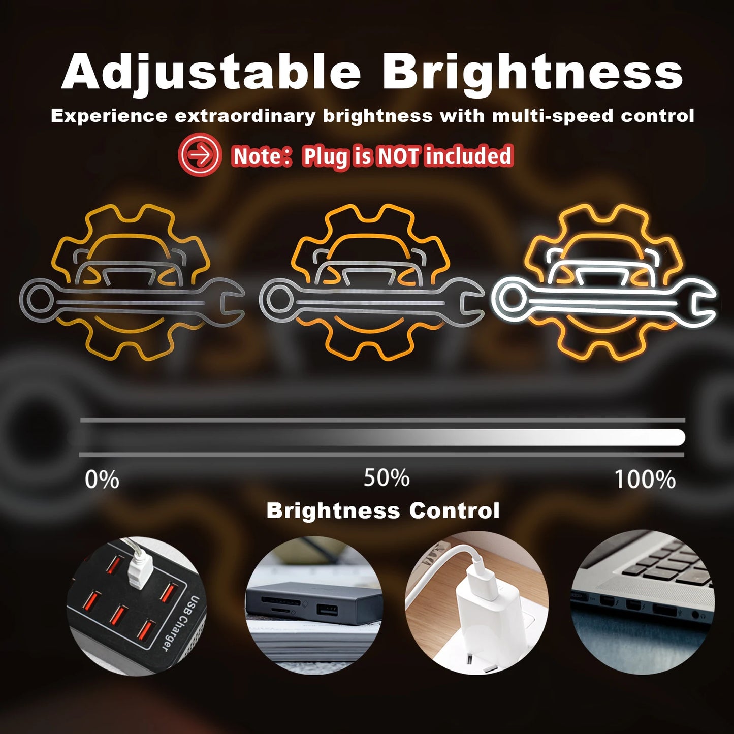 Garage 5V USB LED Neon Sign - Budgetvriendelijk