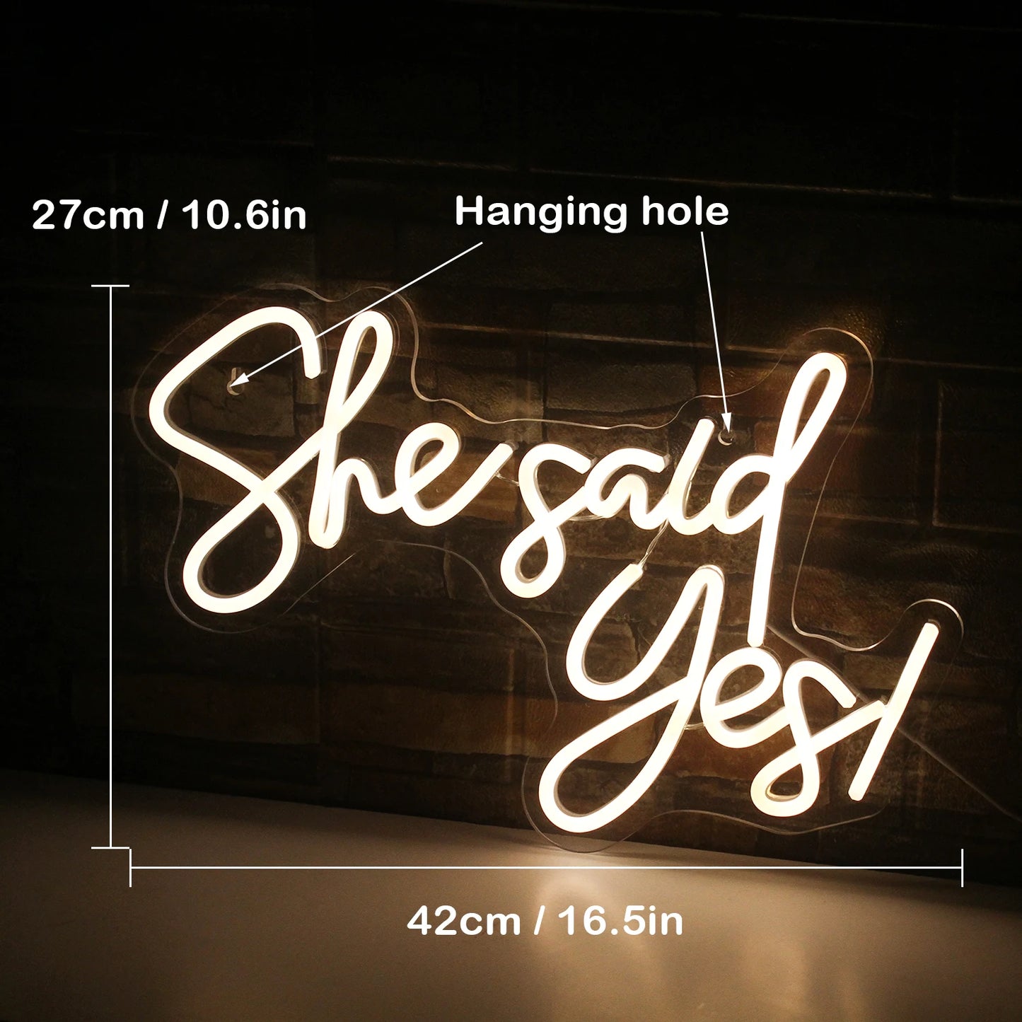 She Said Yes 5V USB LED Neon Sign - Budgetvriendelijk