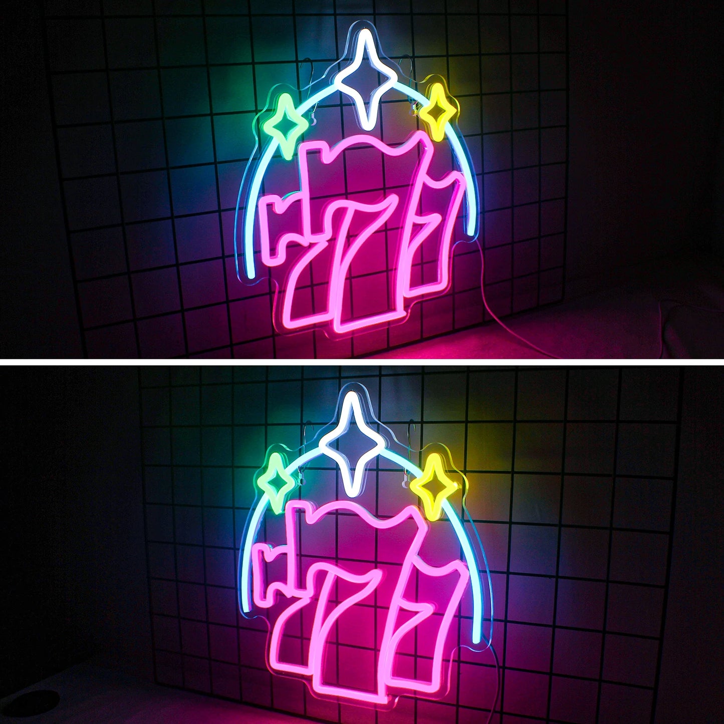 Luck 777 5V USB LED Neon Sign - Budgetvriendelijk