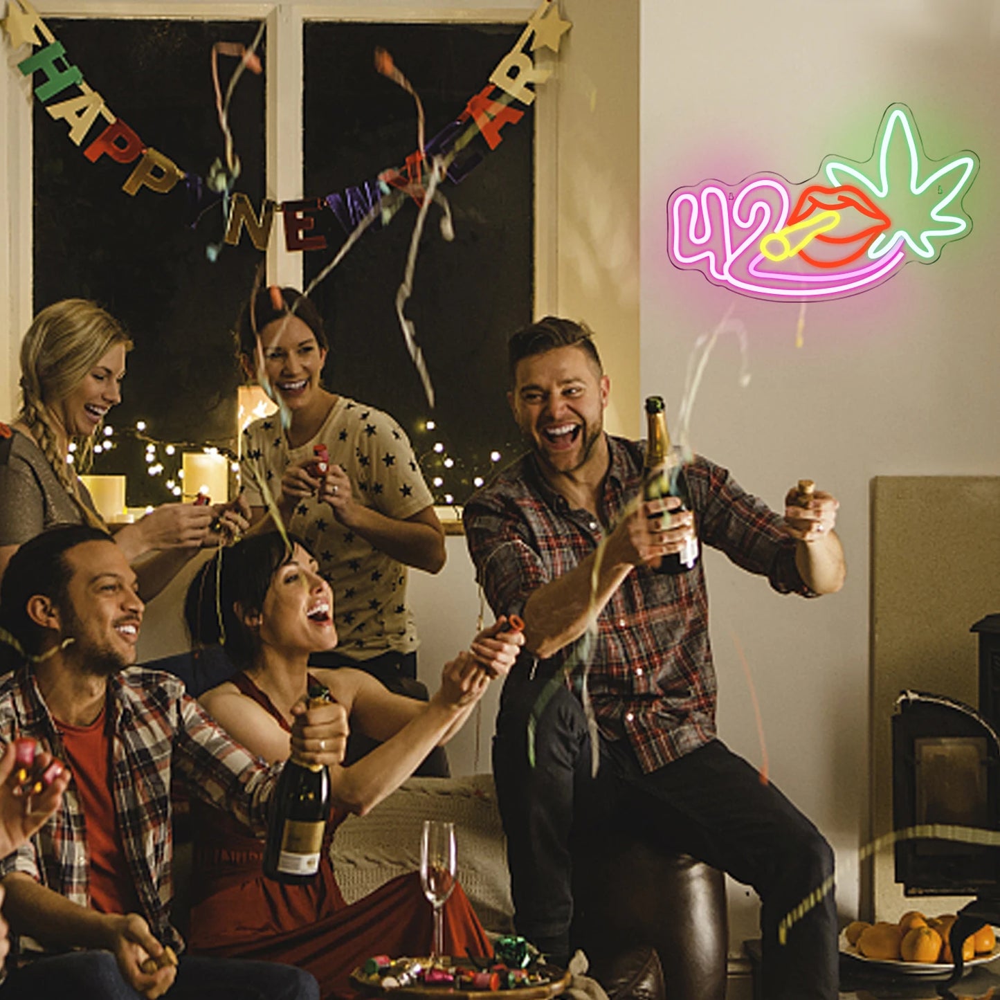 Green Leaf, Cigar 5V Mini USB LED Neon Sign - Budgetvriendelijk