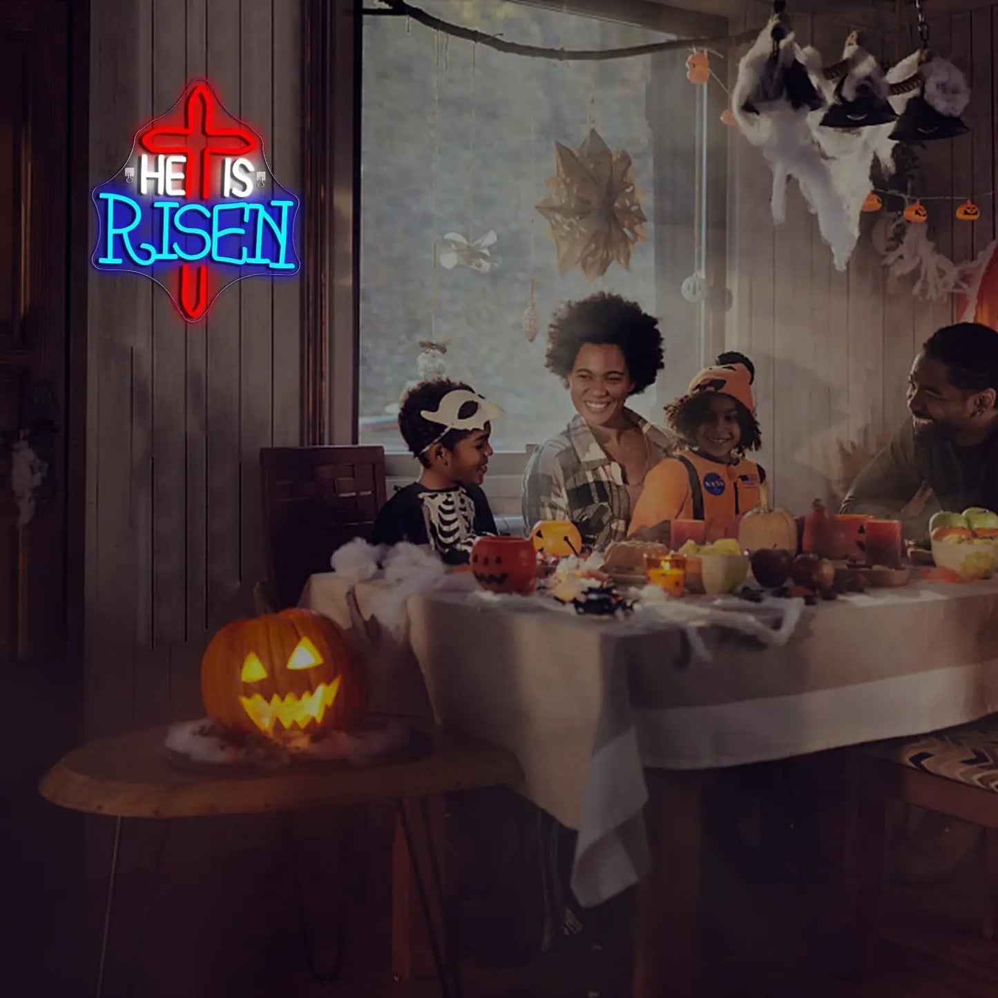 He Is Risen Halloween 5V USB LED Neon Sign - Budgetvriendelijk