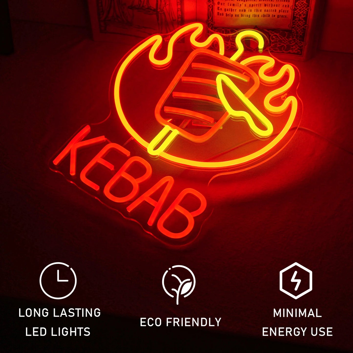 Kebab 5V USB LED Neon Sign - Budgetvriendelijk