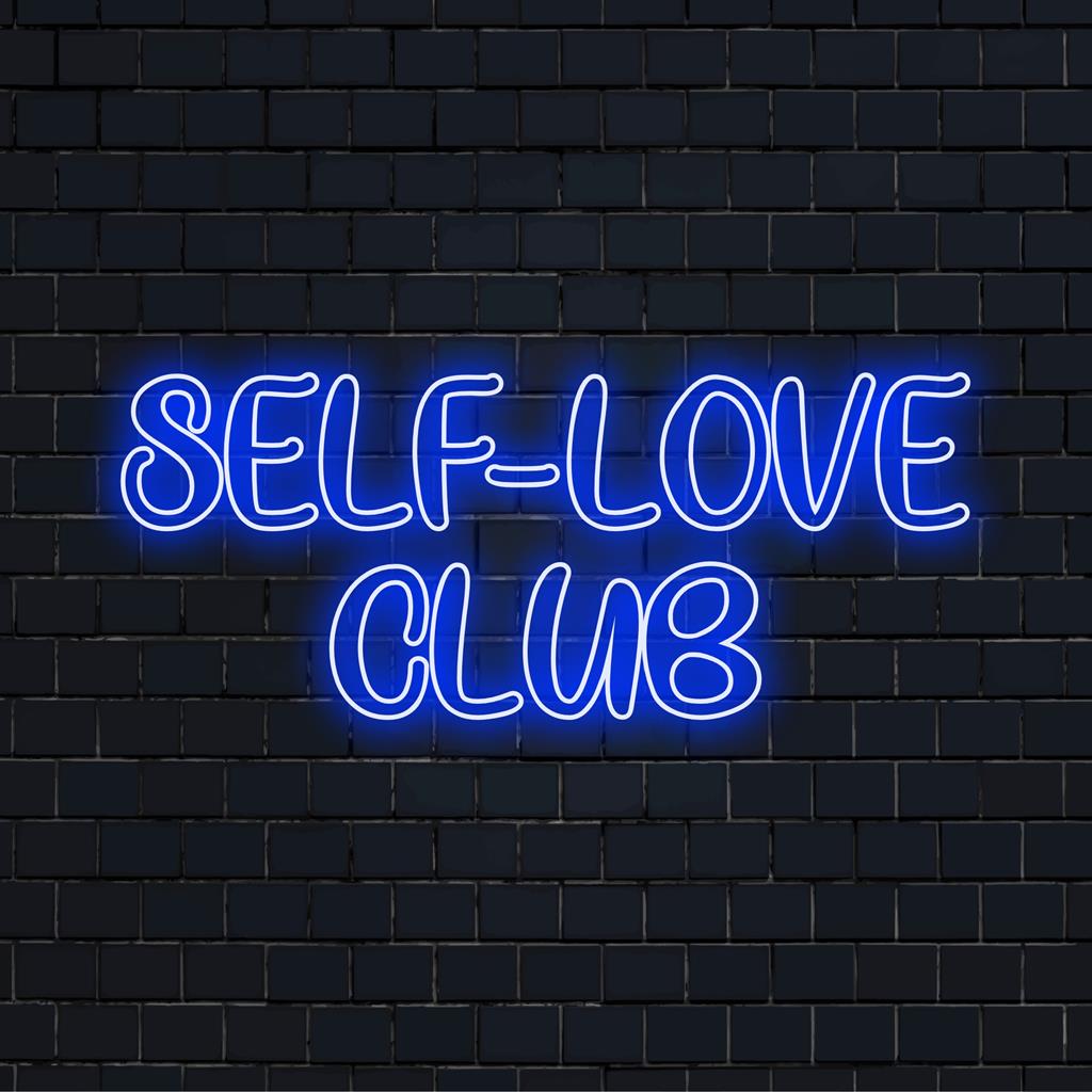 Op maat gemaakt neonbord van Self-Love Club, een combinatie van heldere elegantie en empowerment. Ideaal voor gepersonaliseerde neondecoraties en een unieke sfeer.