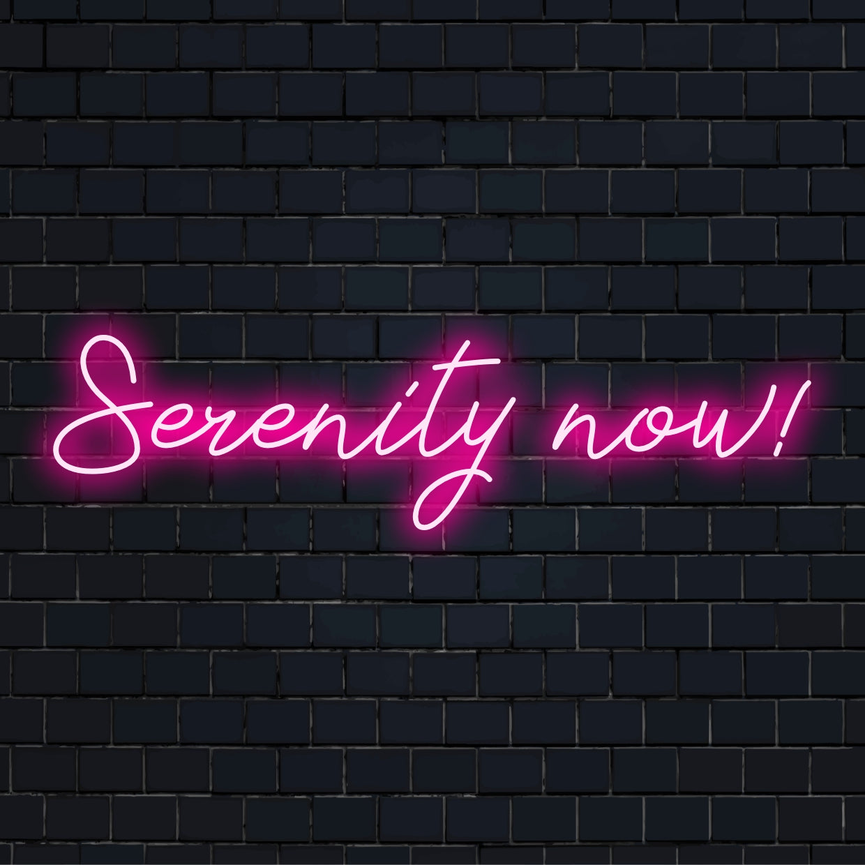 LED-neonreclame met de tekst Serenity Now, ideaal voor een rustgevende sfeer in chique en moderne ruimtes.