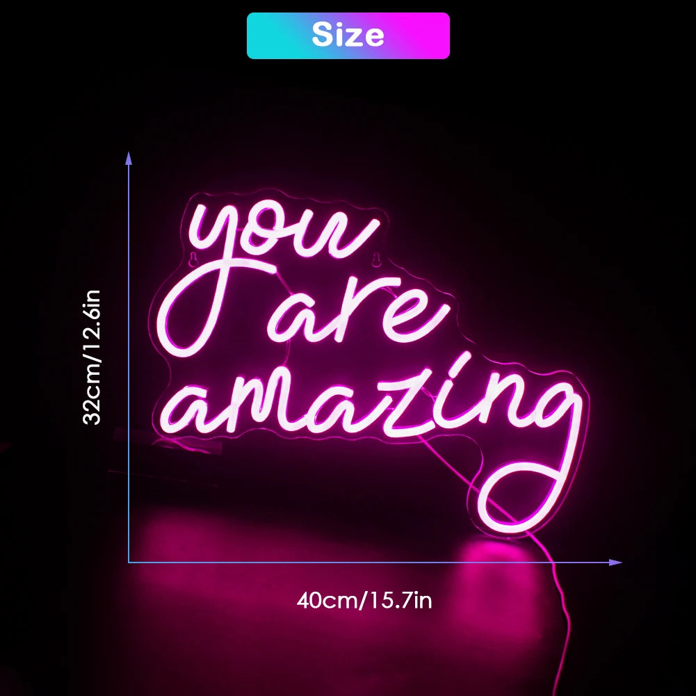 You Are Amazing 5V USB LED Neon Sign - Budgetvriendelijk