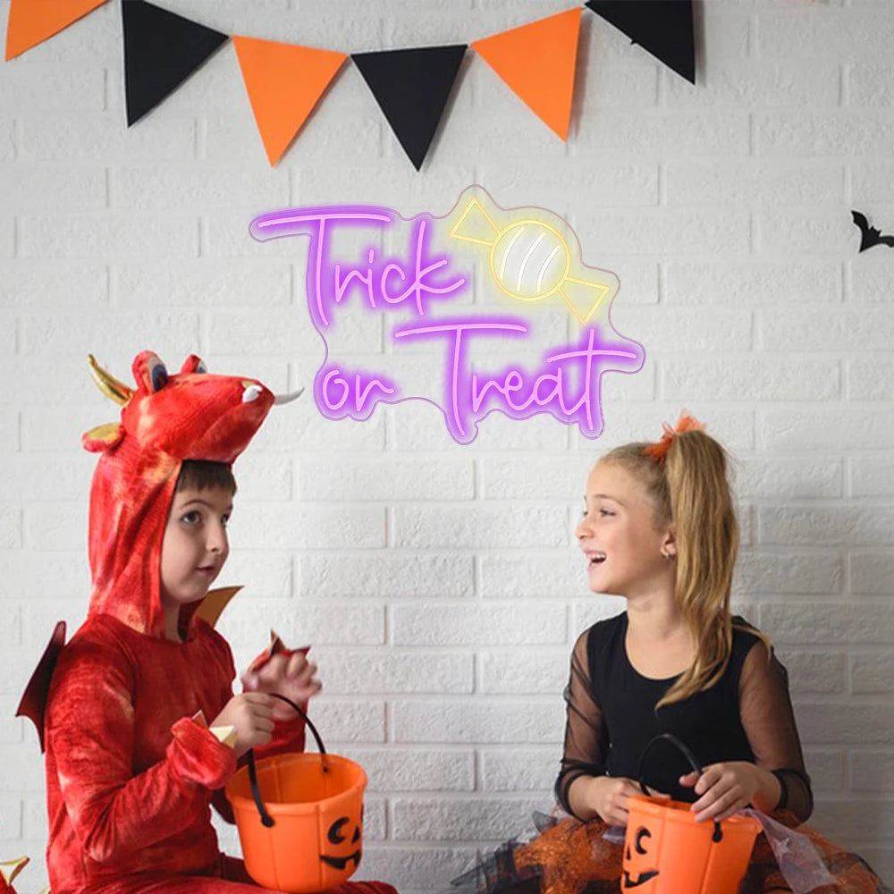 10-stijl Halloween Trick or Treat 5V USB LED Neon Sign - Budgetvriendelijk