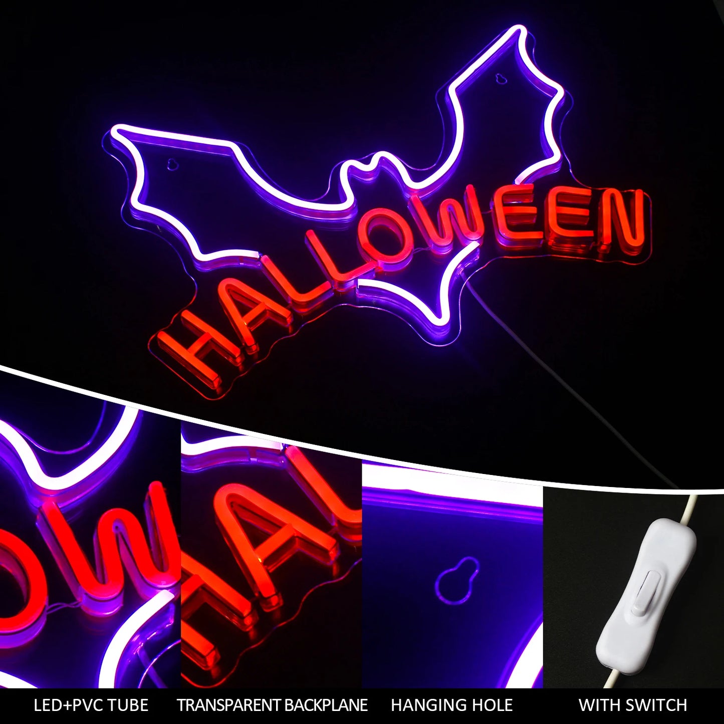 Halloween 5V USB LED Neon Sign - Budgetvriendelijk