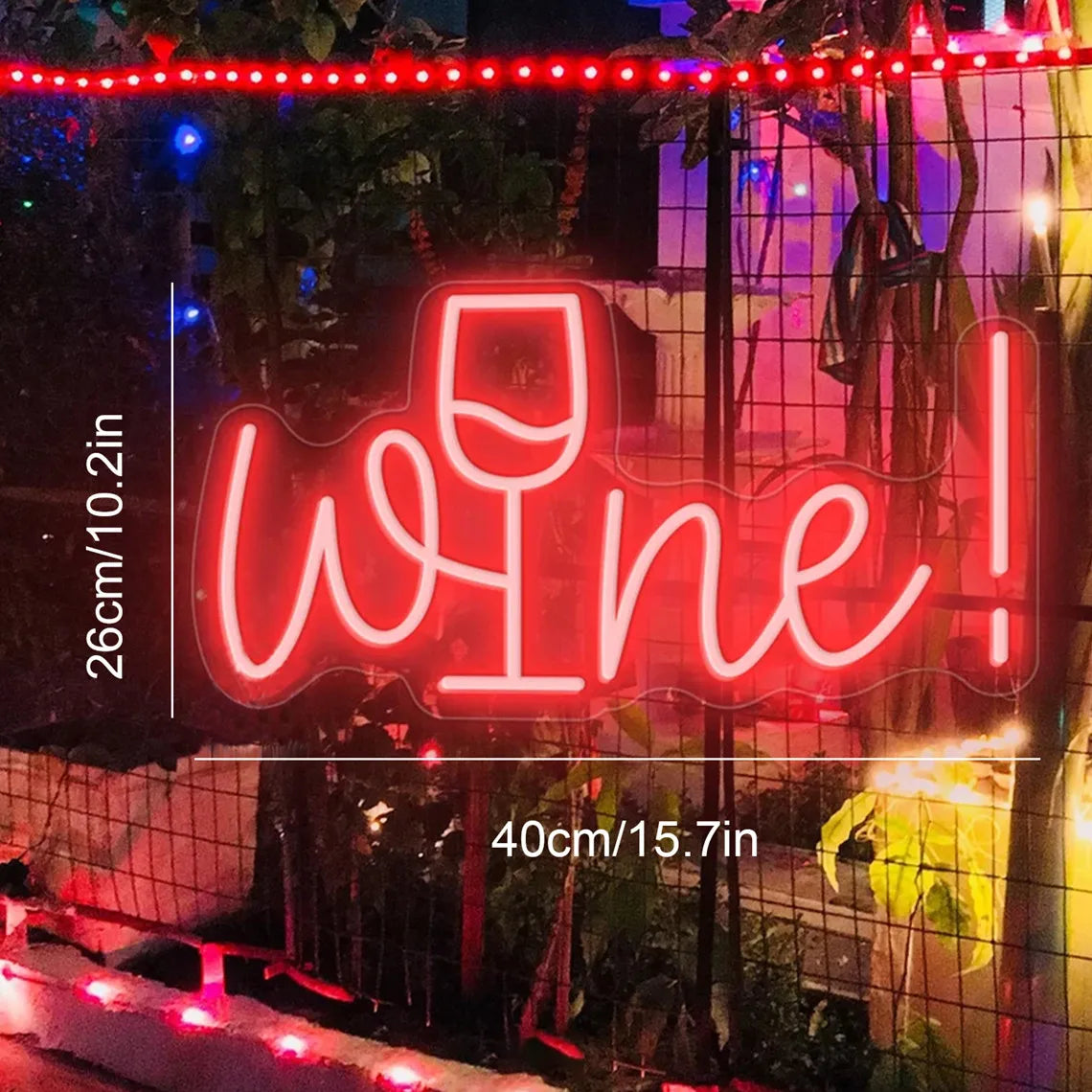 Wijn 5V USB LED Neon Sign - Budgetvriendelijk