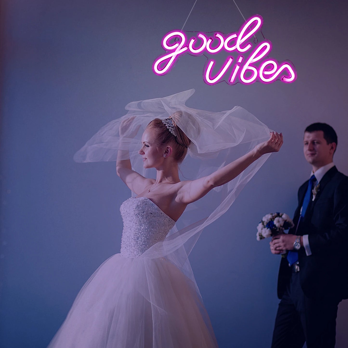 Good Vibes 5V USB LED Neon Sign - Budgetvriendelijk