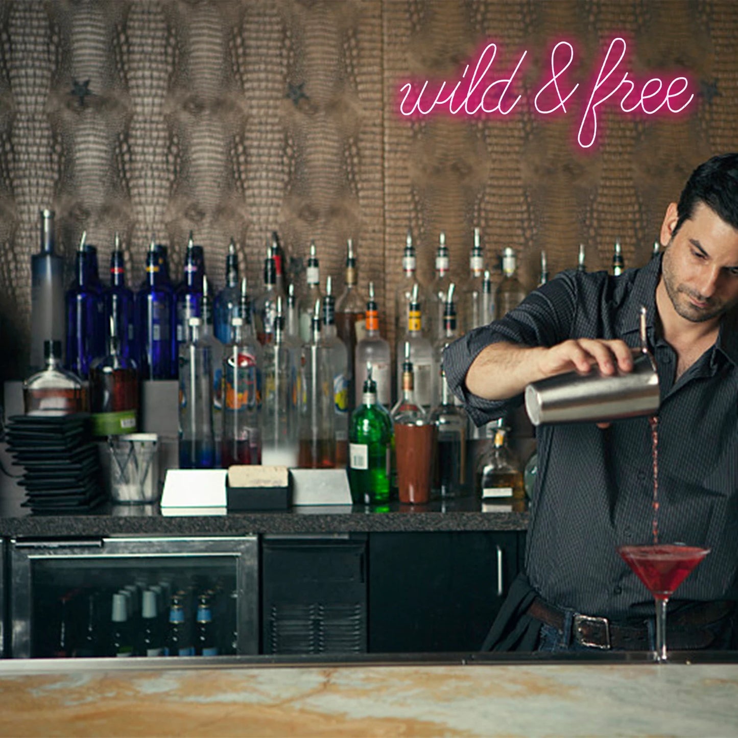 Wild & Free 5V USB LED Neon Sign - Budgetvriendelijk