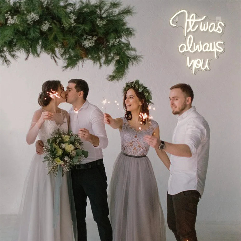 Het was altijd jij 5V USB LED Neon Sign - Budgetvriendelijk