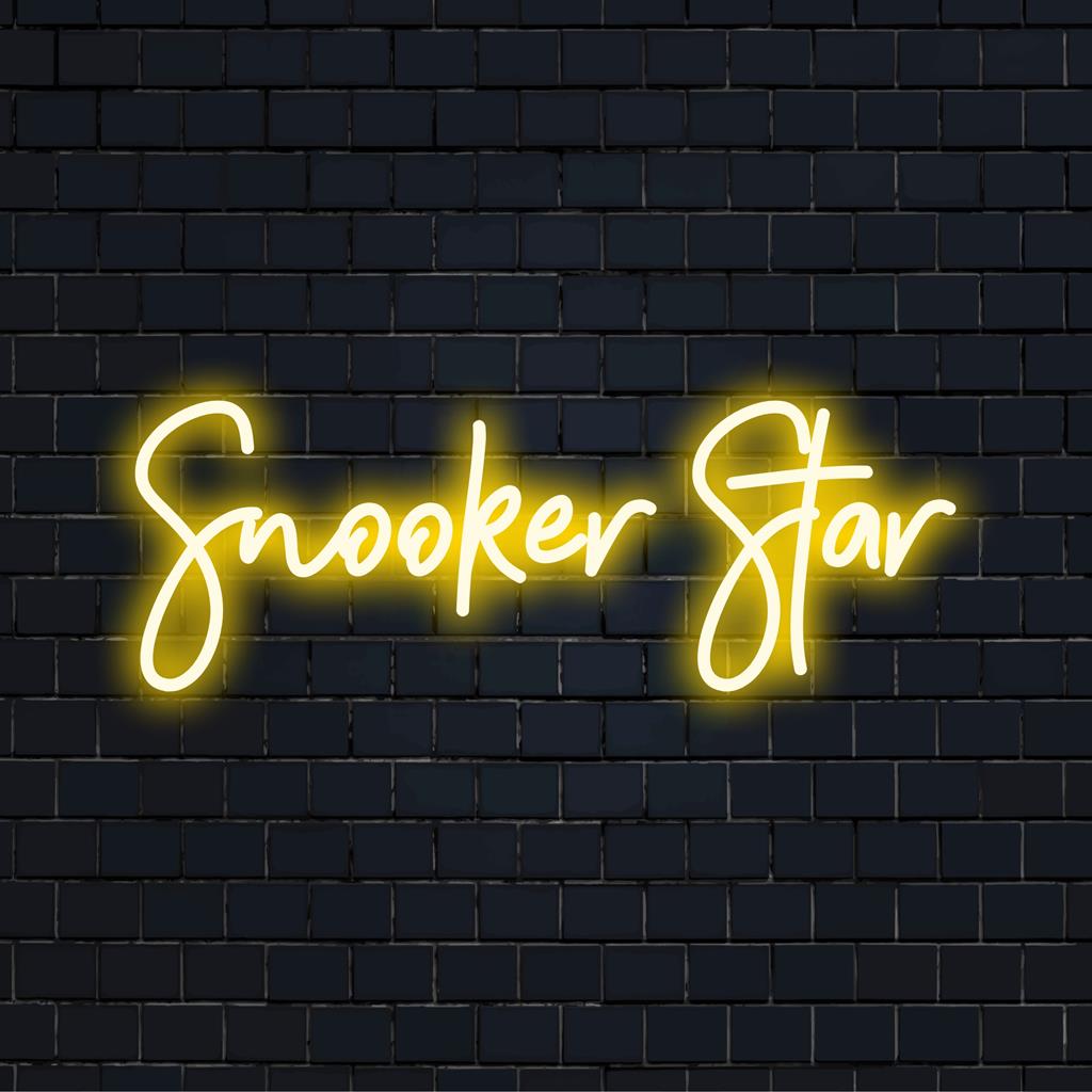 LED-neonreclame met levendige snookermotieven, een uniek stuk voor de decoratie van een speelkamer, met op maat gemaakte neonkunst aan de muur.