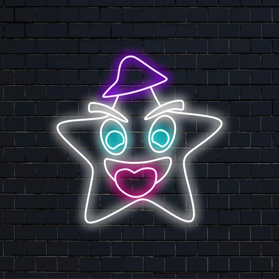 "Starry Night Star Neon Sign" verlicht uw ruimte met de hemelse charme van het schitterende ontwerp en werpt een betoverende gloed op voor een betoverende sfeer.