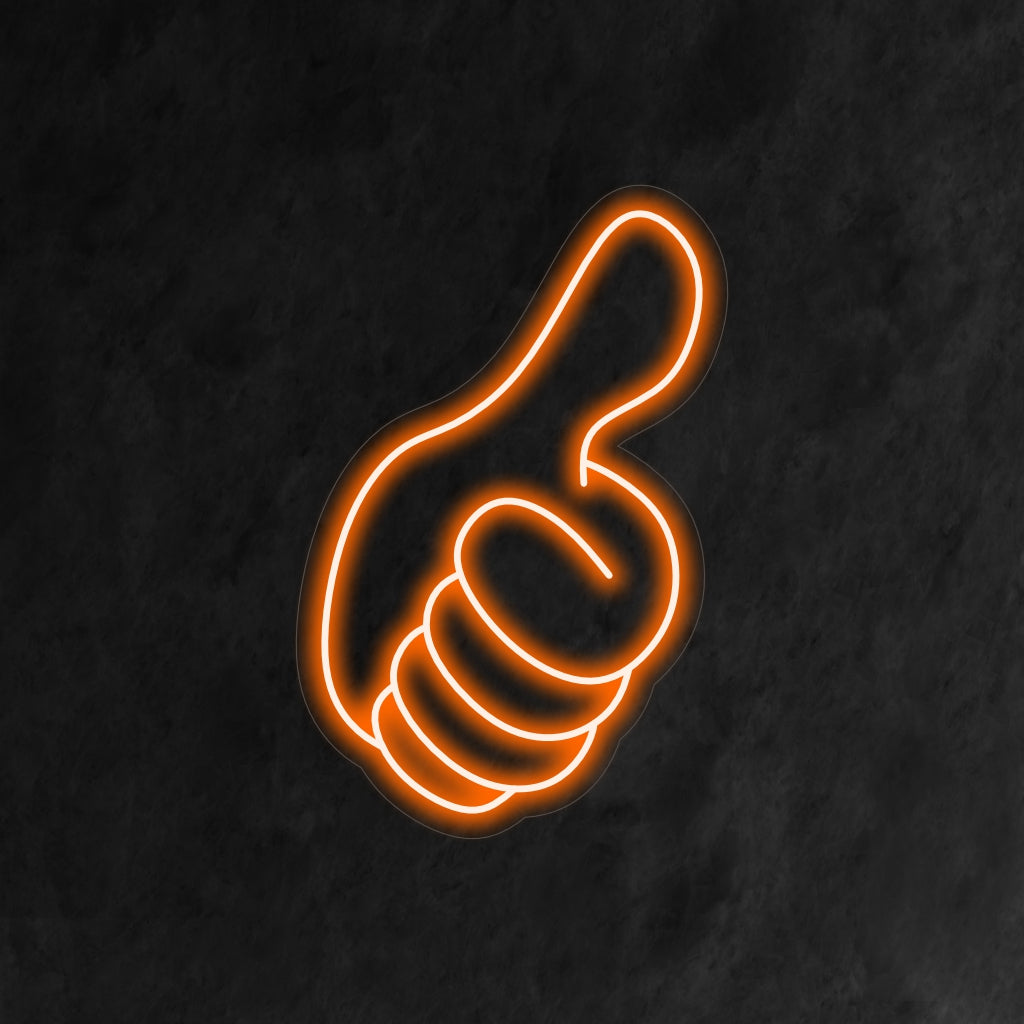 "Duim omhoog als handsymbool neonbord" is een moderne en sociale toevoeging aan uw interieur. Een neonlamp die symbool staat voor het universeel erkende gebaar van goedkeuring.