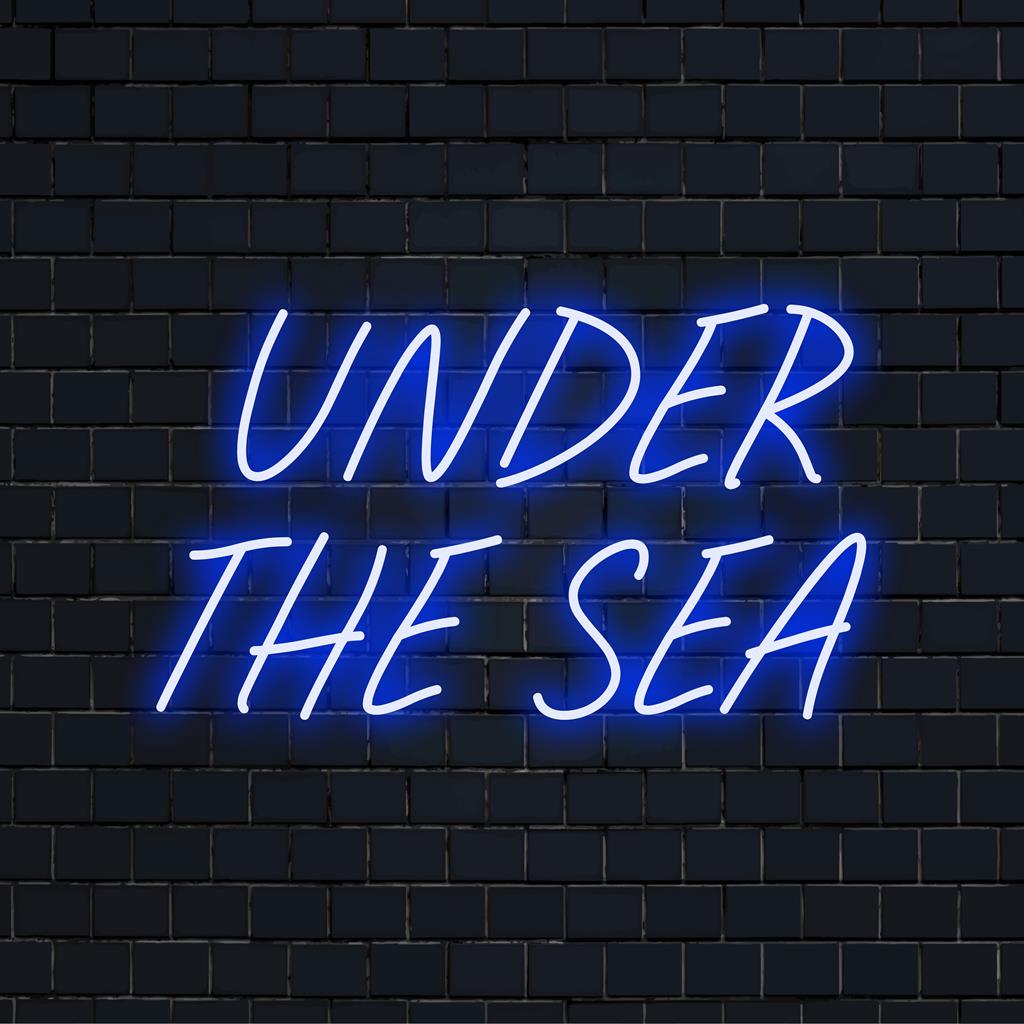 Levendig, zorgeloos LED-aangepast bord met een ontwerp met zeethema, perfecte neondecoratie voor liefhebbers van de oceaan en liefhebbers van unieke wandkunst.