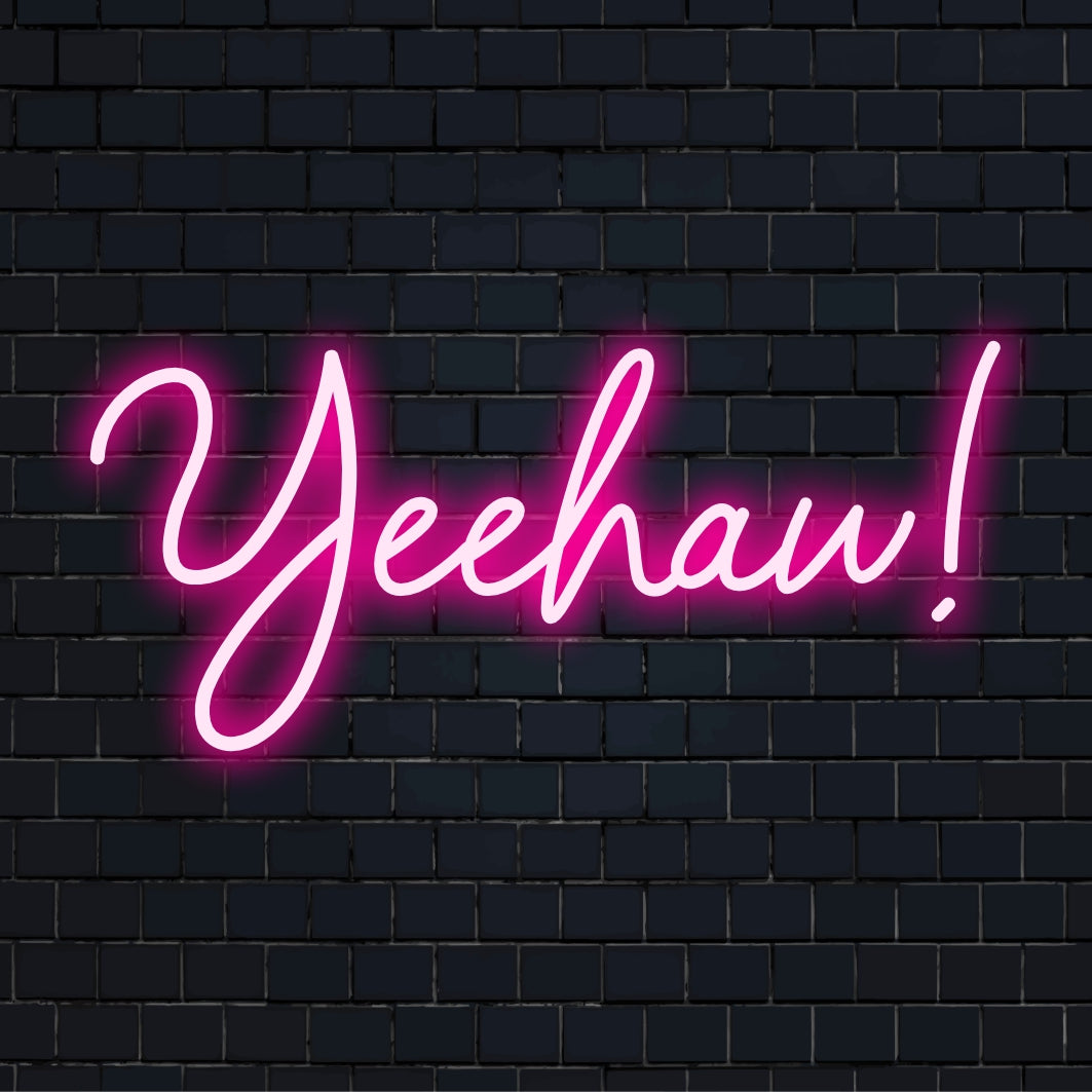 Het felle en levendige Yeehaw LED-neonbord is een perfect handgemaakt statement piece voor een unieke inrichting of feestelijke gelegenheid.