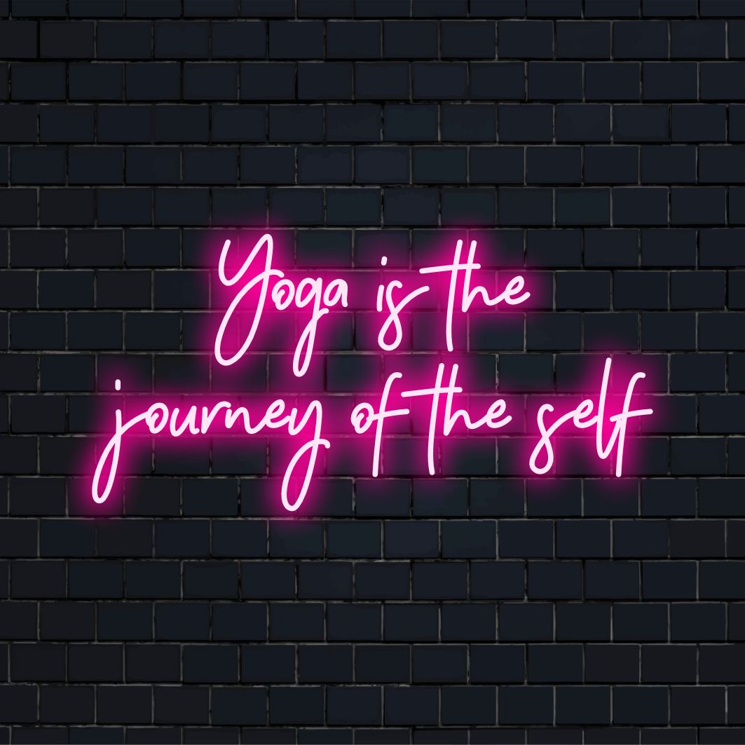 Gepersonaliseerd LED-neonbord met elegante letters; perfecte aanvulling voor serene ruimtes; straalt een kalmerende gloed uit voor yogaliefhebbers.