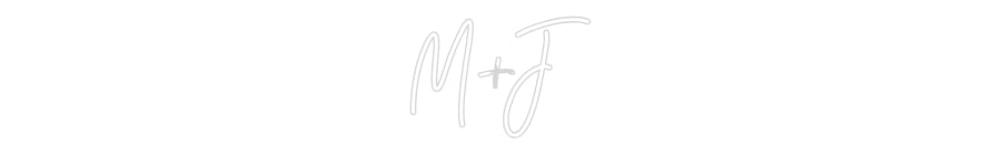 Aangepaste neon: M+J