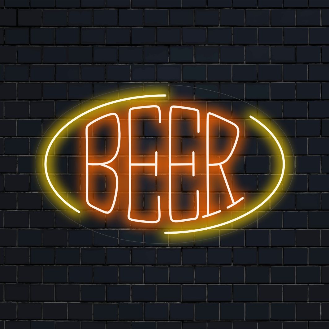 Speciaal neonbord voor bierliefhebbers, met LED-verlichting, ideaal voor bardecoratie (gebruikt trefwoorden als neon wandkunst en LED-neonbord).