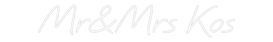 Custom Neon: Mr&Mrs Kos