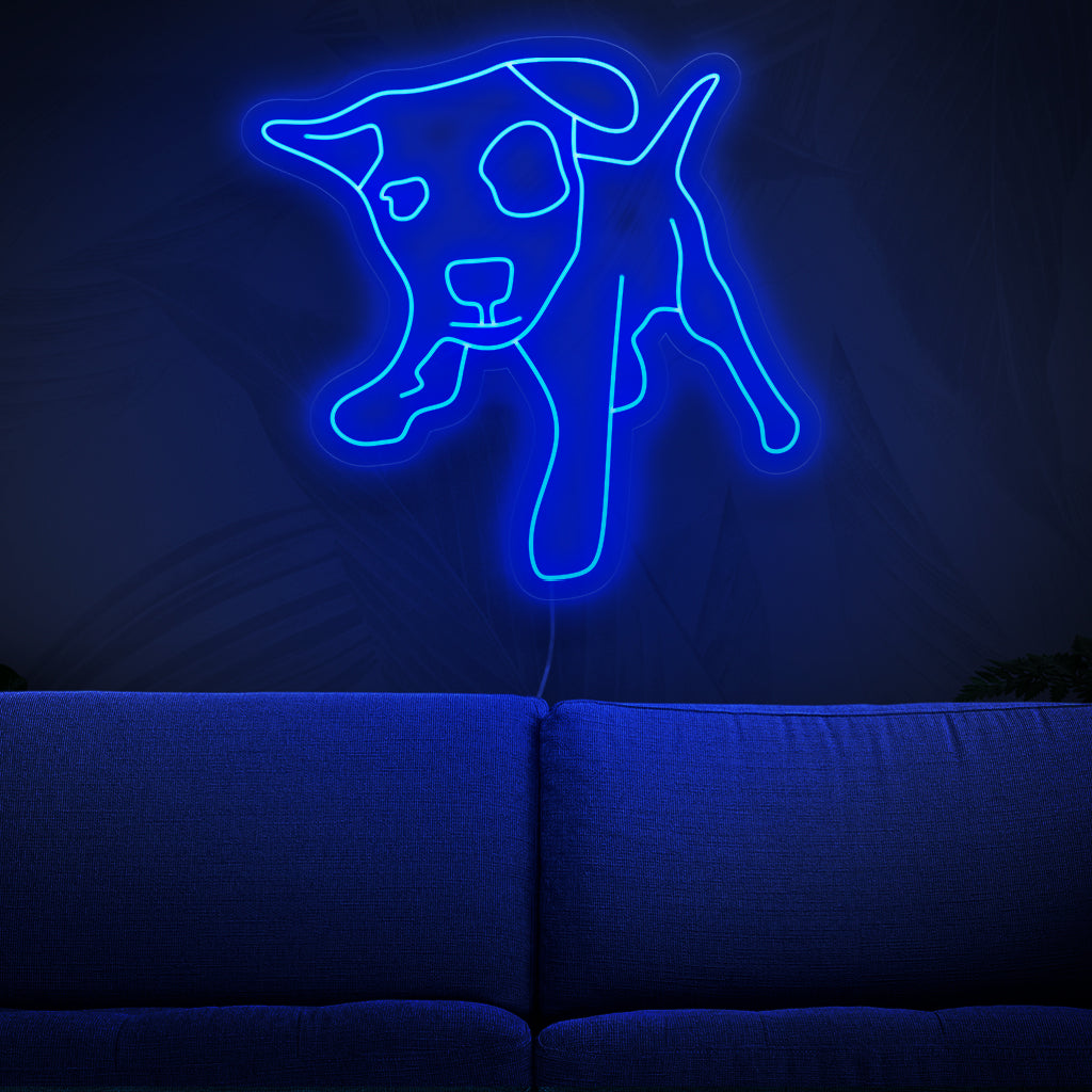 Het pitbull-neonbord is een opvallende toevoeging aan een hondendecor, omdat het oplicht met een sterk en betoverend licht.
