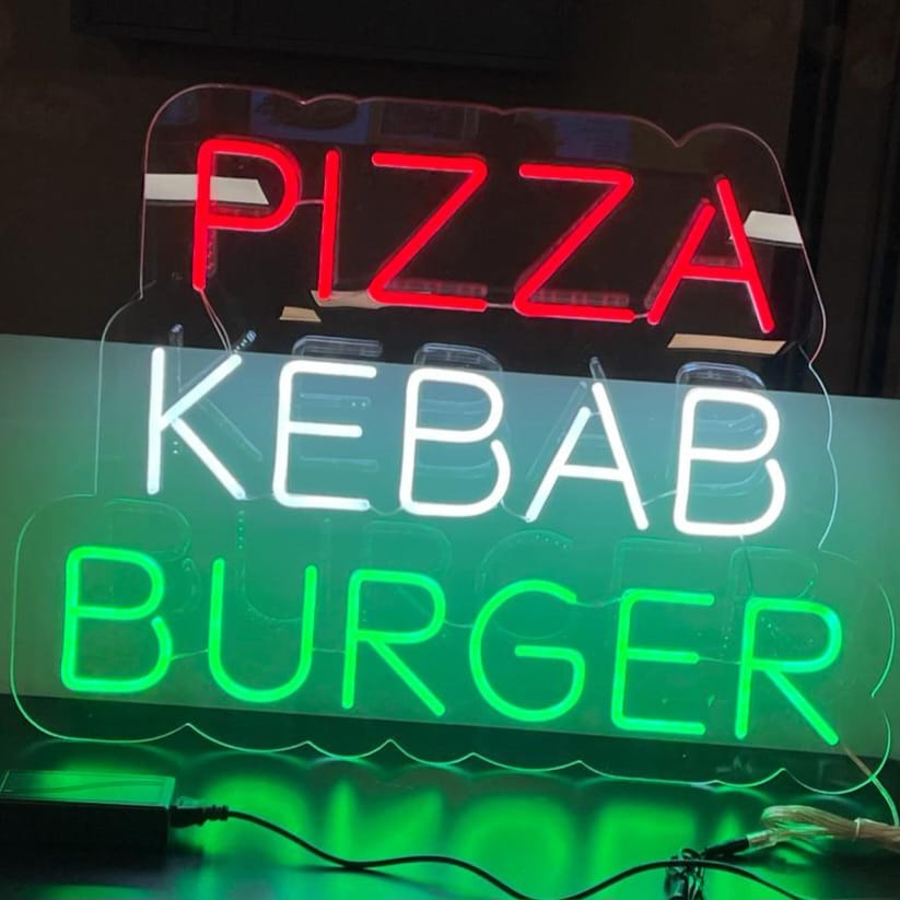 Pizza Kebab Burger Neonreclame - The Art Neon