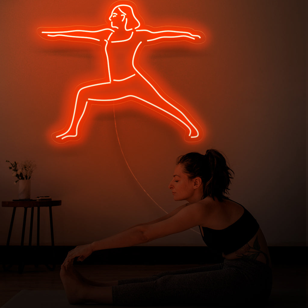 Het neonlicht voor yoga is een vredige toevoeging aan uw meditatiedecoratie en zorgt voor een sereen en rustgevend licht.