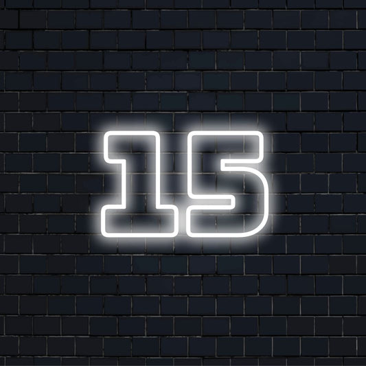 15e verjaardag neonreclame