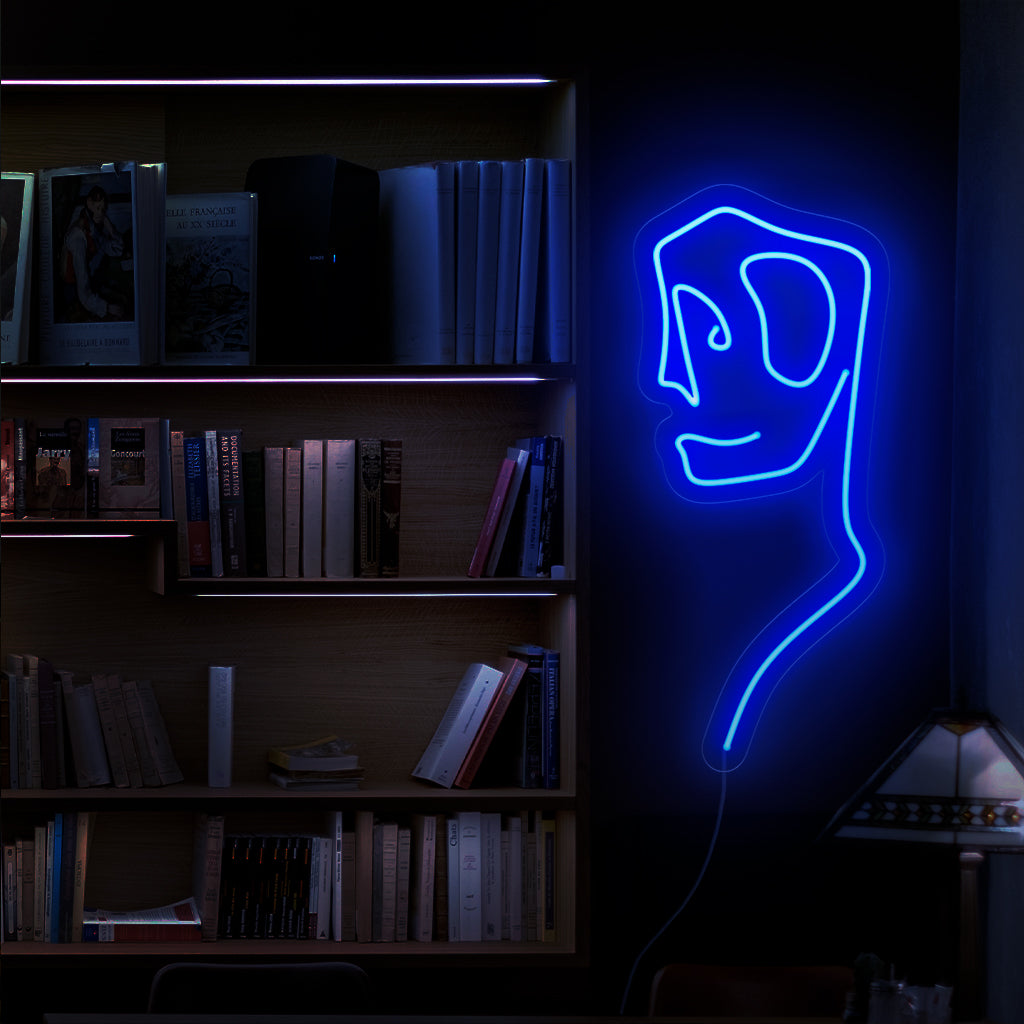 "Abstract Art Man Neon Sign" straalt artistieke levendigheid uit met zijn stijlvolle silhouet. Verlicht je ruimte met deze moderne en abstracte neonlamp, perfect om een ​​vleugje eigentijdse flair toe te voegen aan elke setting.